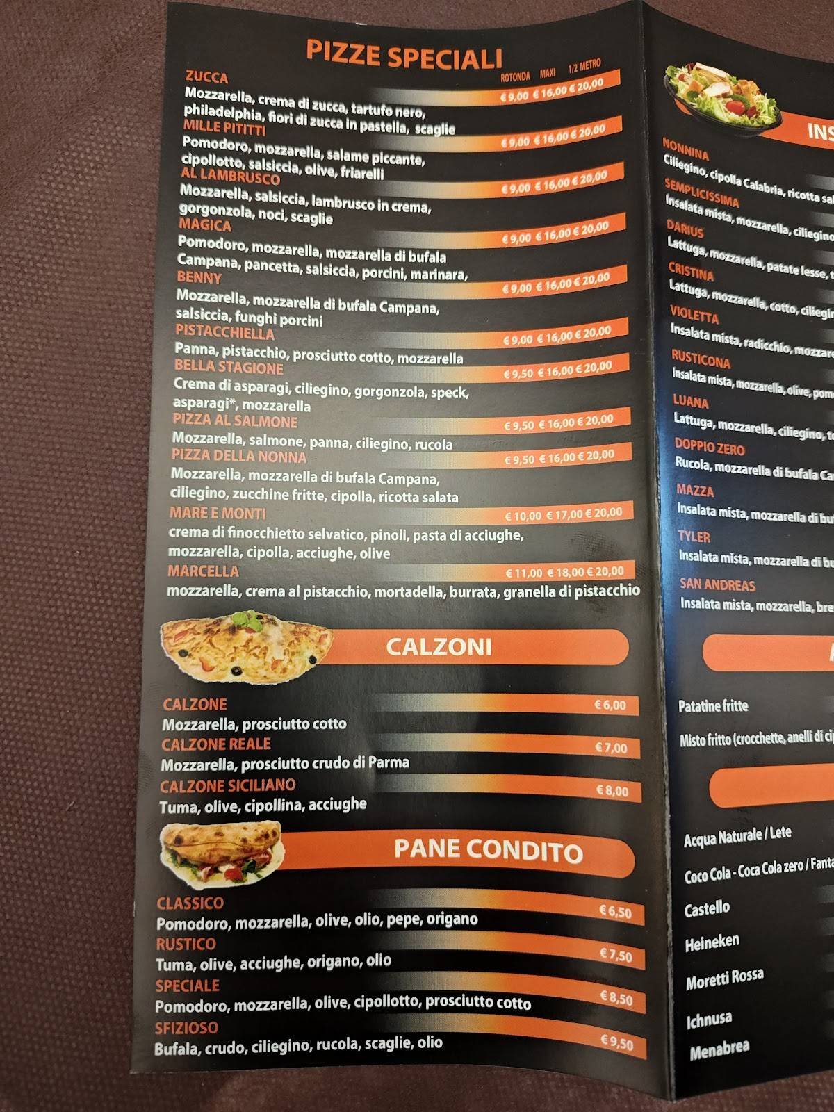 Menu di Pizzeria DOPPIO ZERO 