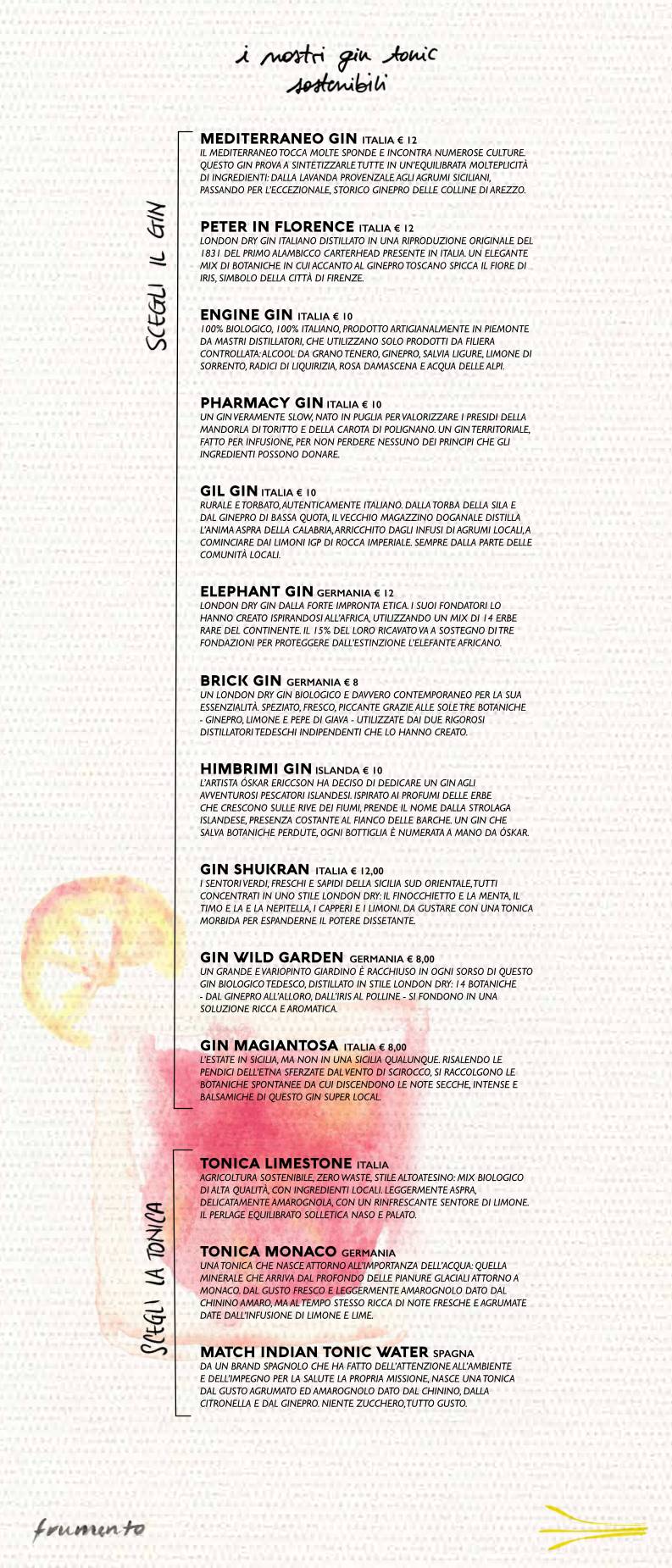 Menu di Frumento Pizzeria Acireale 