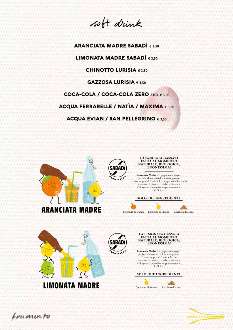 Menu di Frumento Pizzeria Acireale 