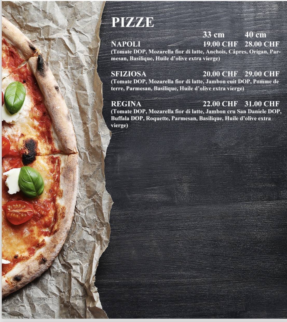 Menu di Pizzeria Il Caminetto 