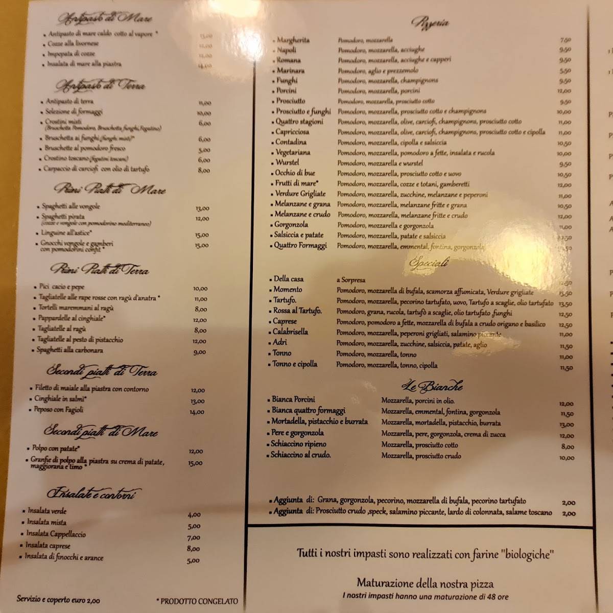 Menu di Il Cappellaccio 