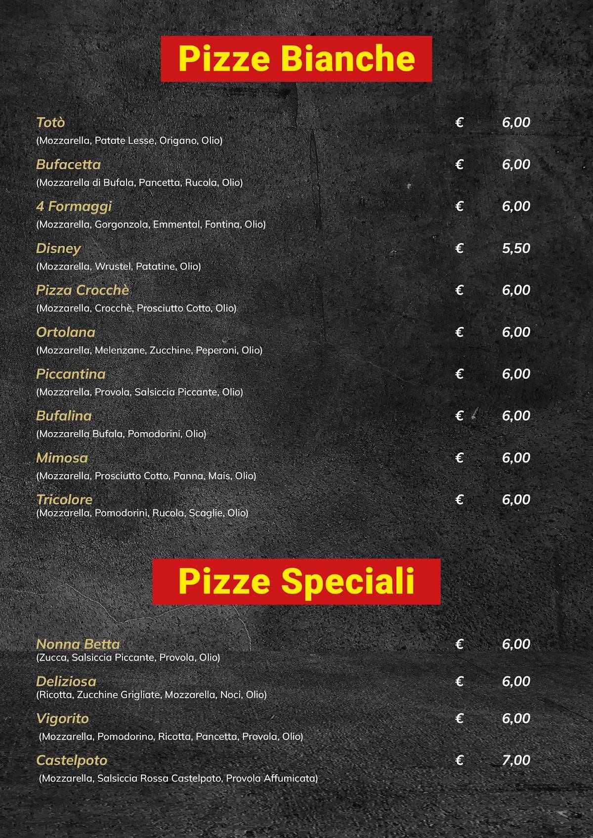 Menu di Pizzeria Jerry 2 
