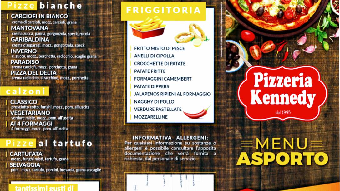 Menu di Pizzeria Kennedy Taglio Di Po 