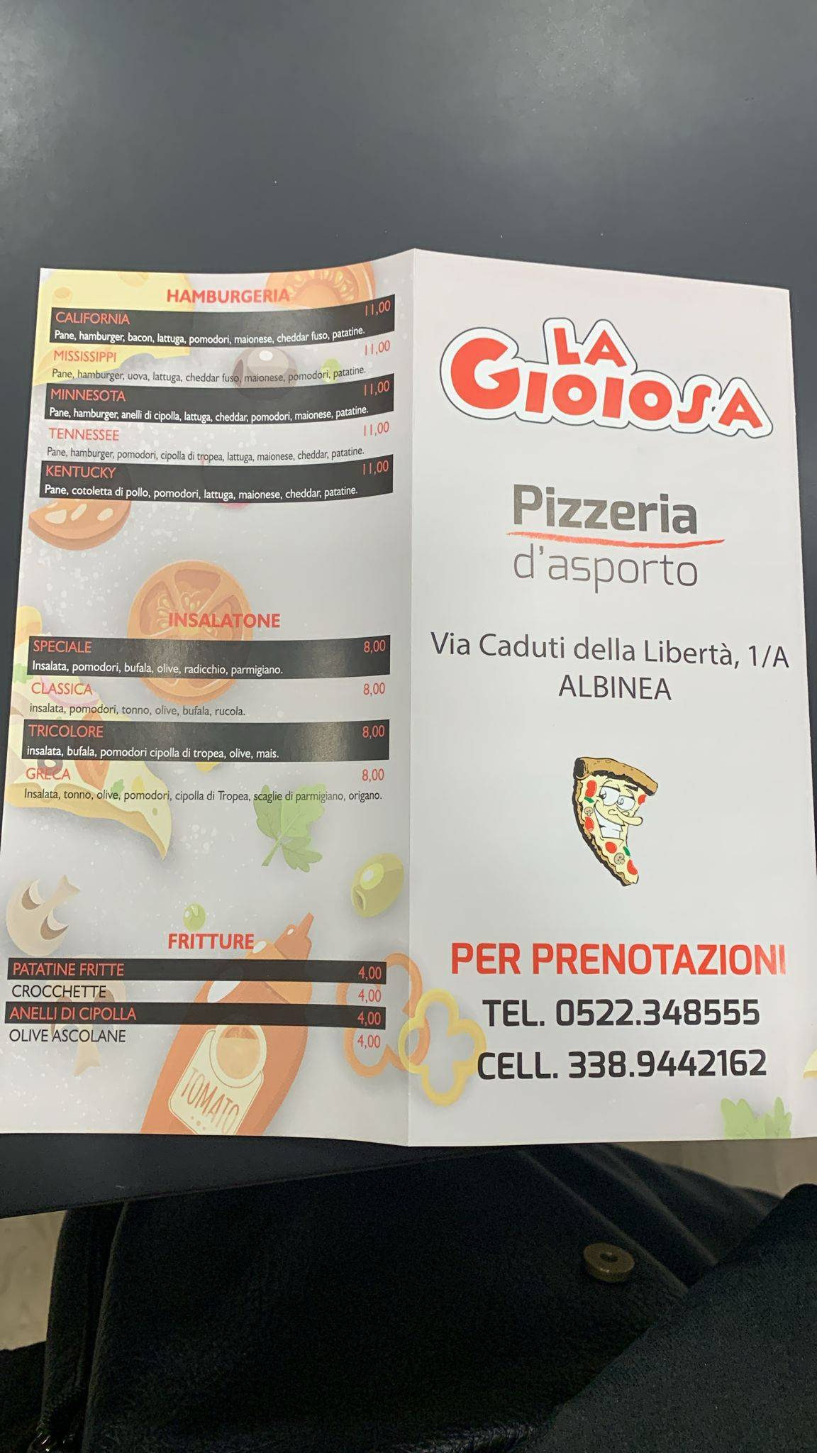 Menu di Pizzeria La Gioiosa 