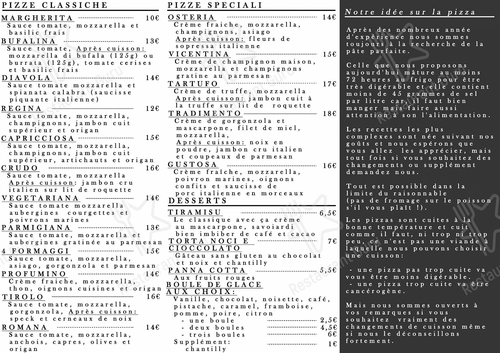 Magnagati dans Lyon - Dinner Menu