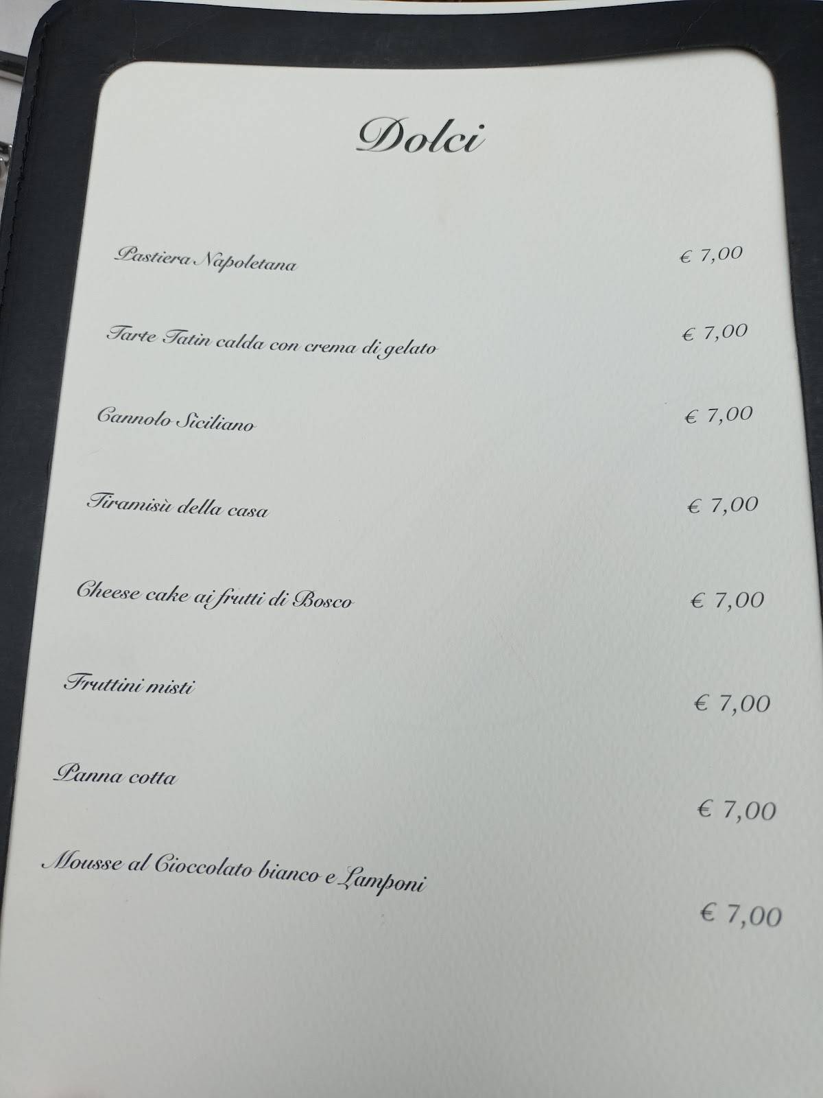 Menu di Ristorante Pizzeria Marechiaro 