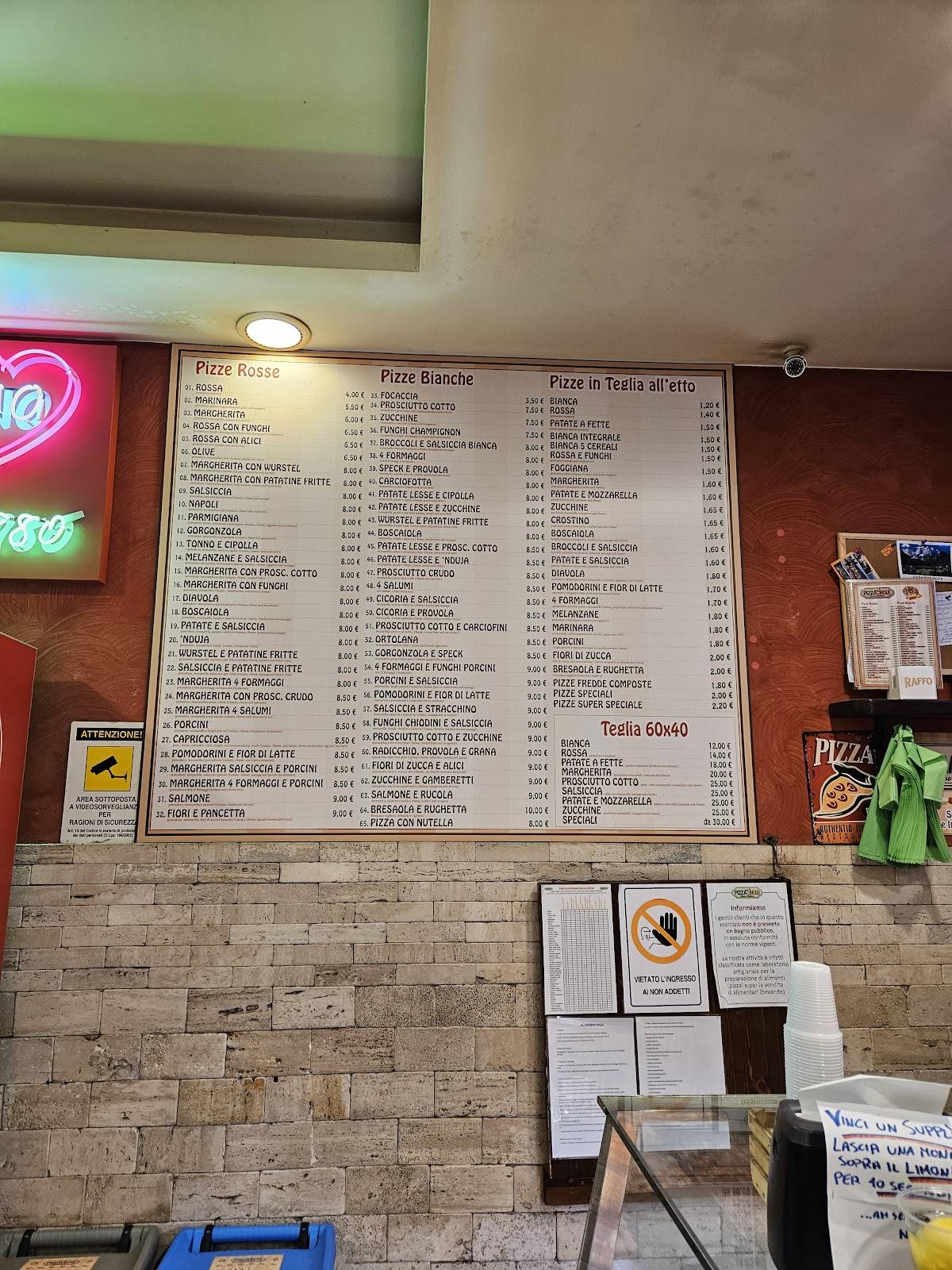 Menu di PIZZA DAI CINQUE 