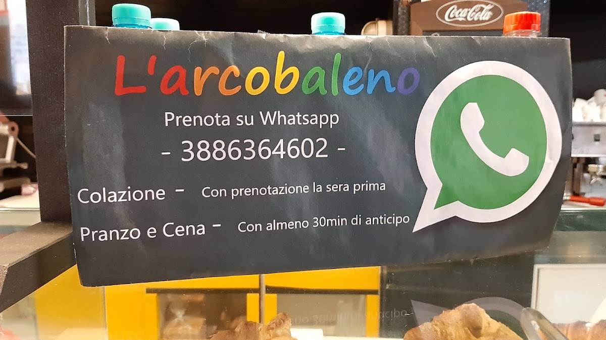 Menu di Pizzeria Paninoteca Bar L'arcobaleno 