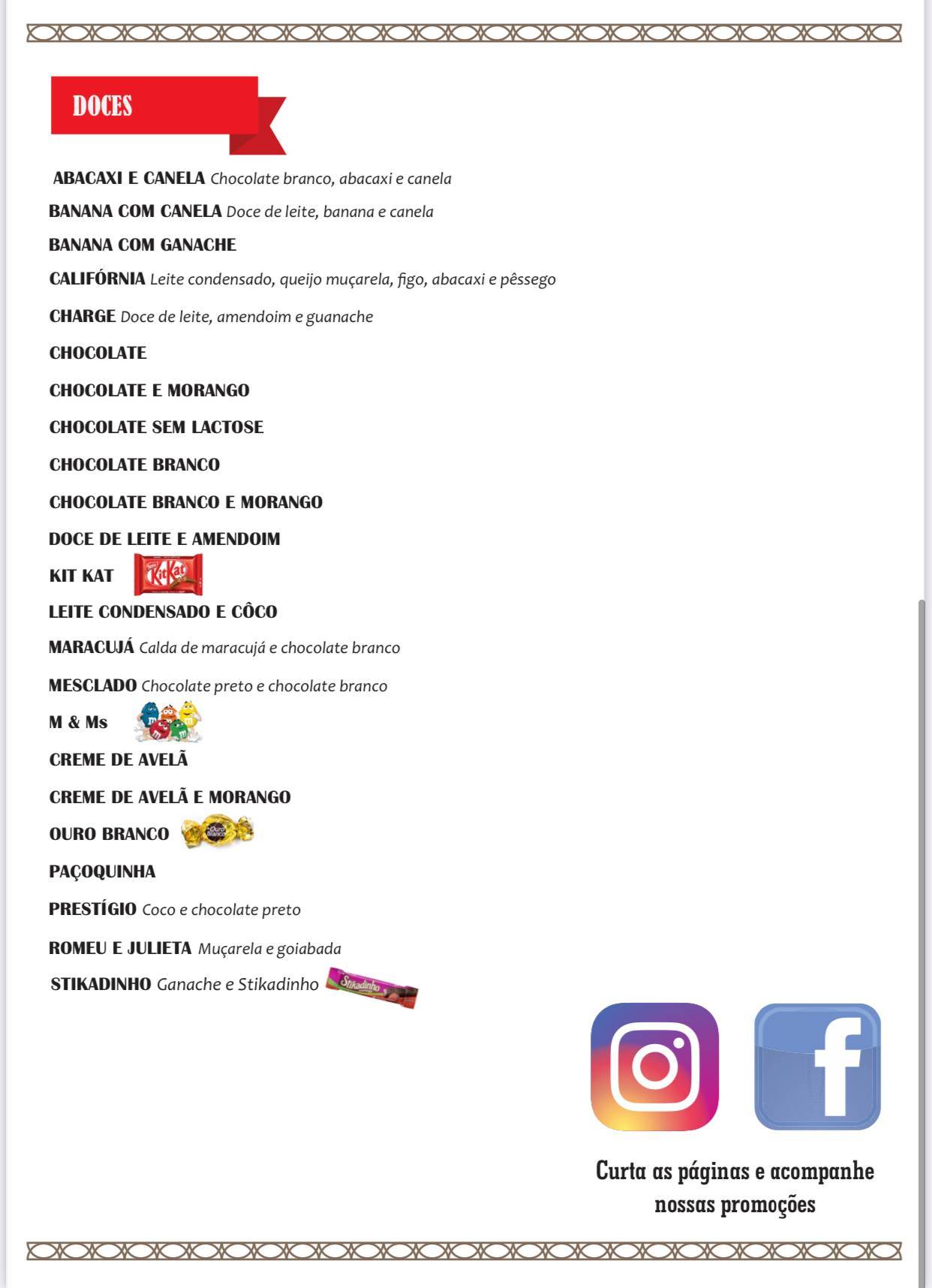 Pizzaria Sabore cardápio