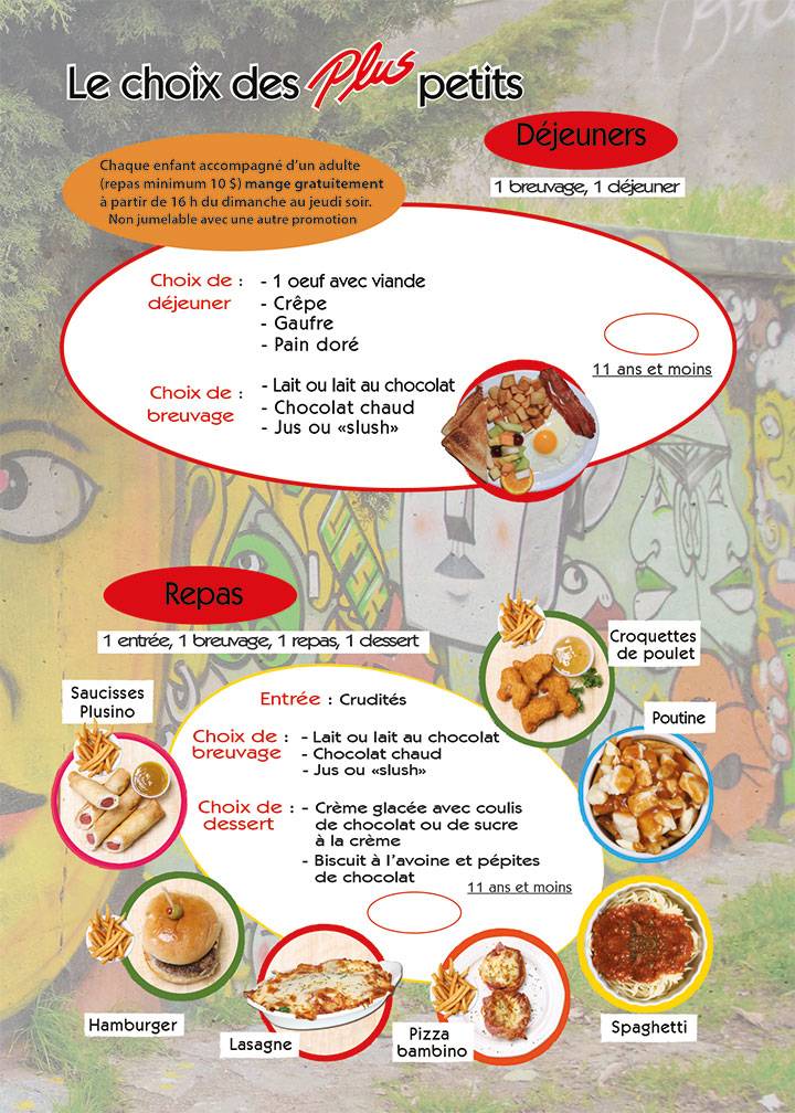 Menu de Plus Restaurant Bar