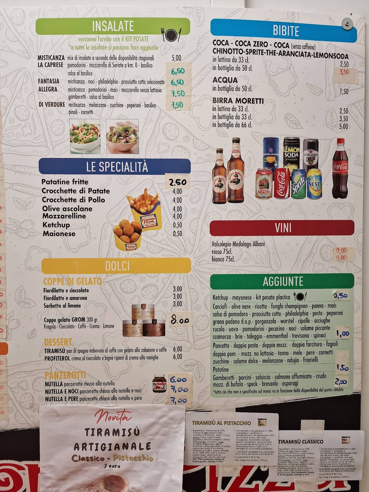 Menu di Pronto Pizza Garibaldi 