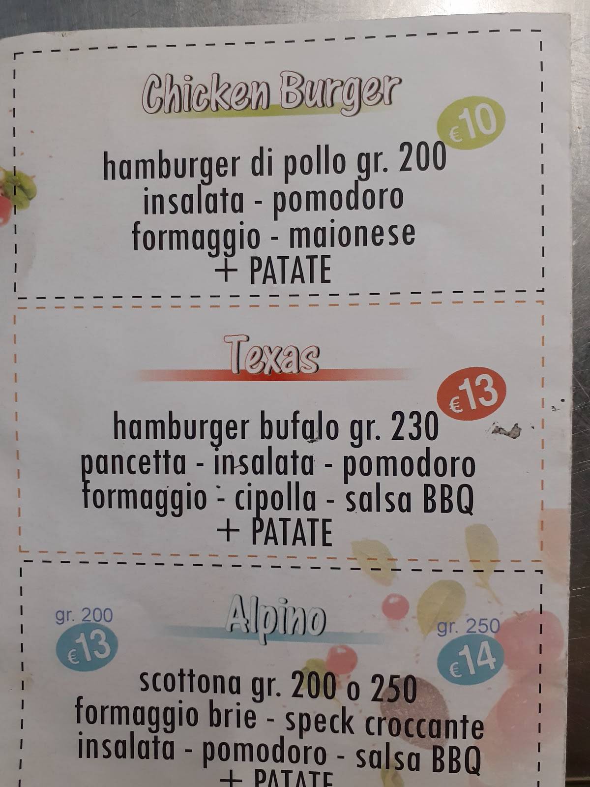 Menu di Rainbow pizza&food 