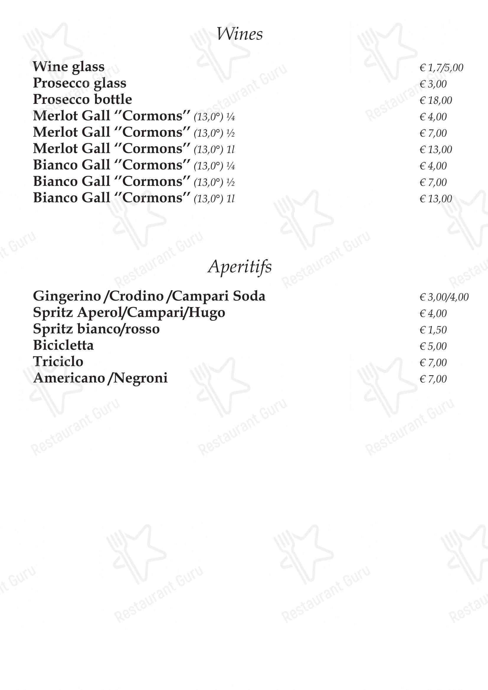 Menu di Pizzeria Ristorante Ti Spiazza - 菜单