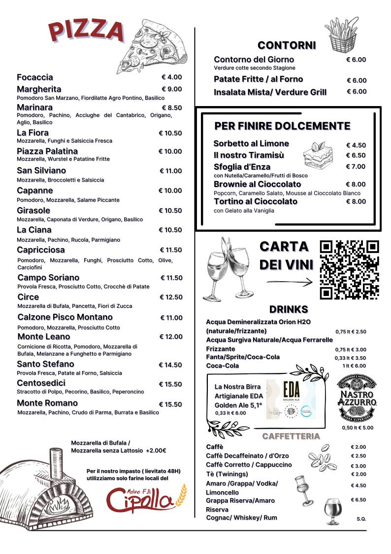 Menu di Hotel Ristorante Centosedici 