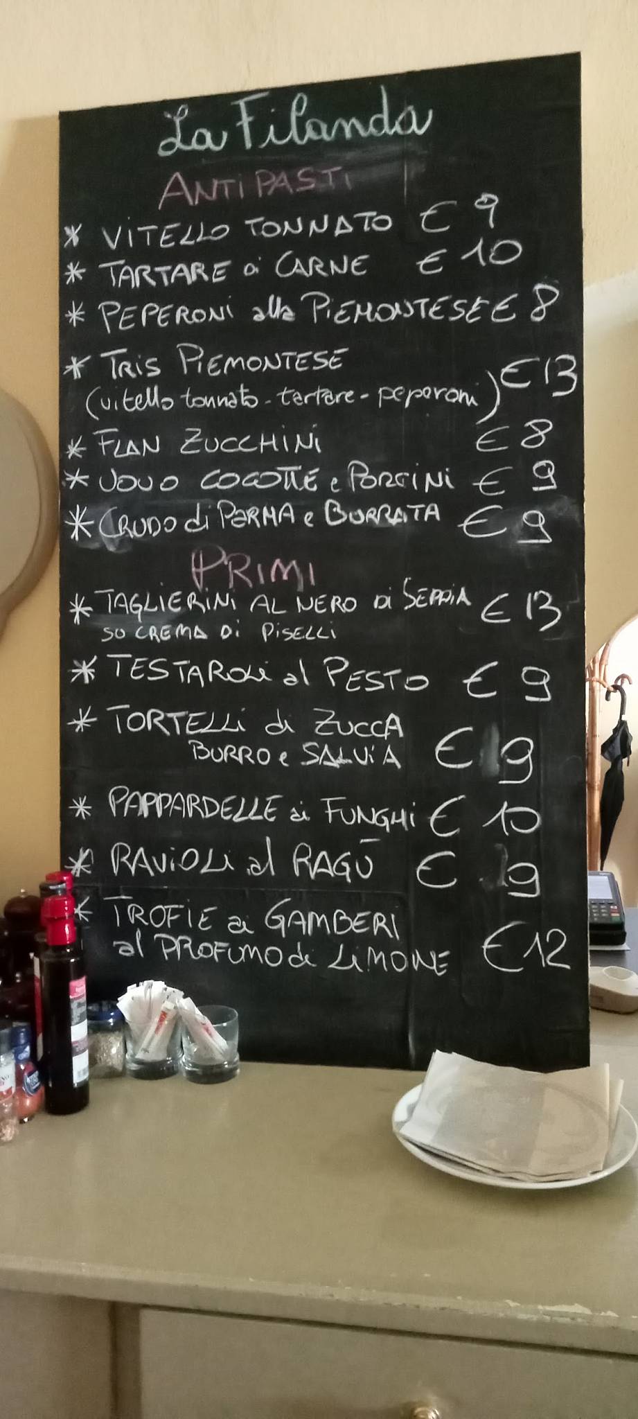 Menu di Ristorante "La Filanda" 
