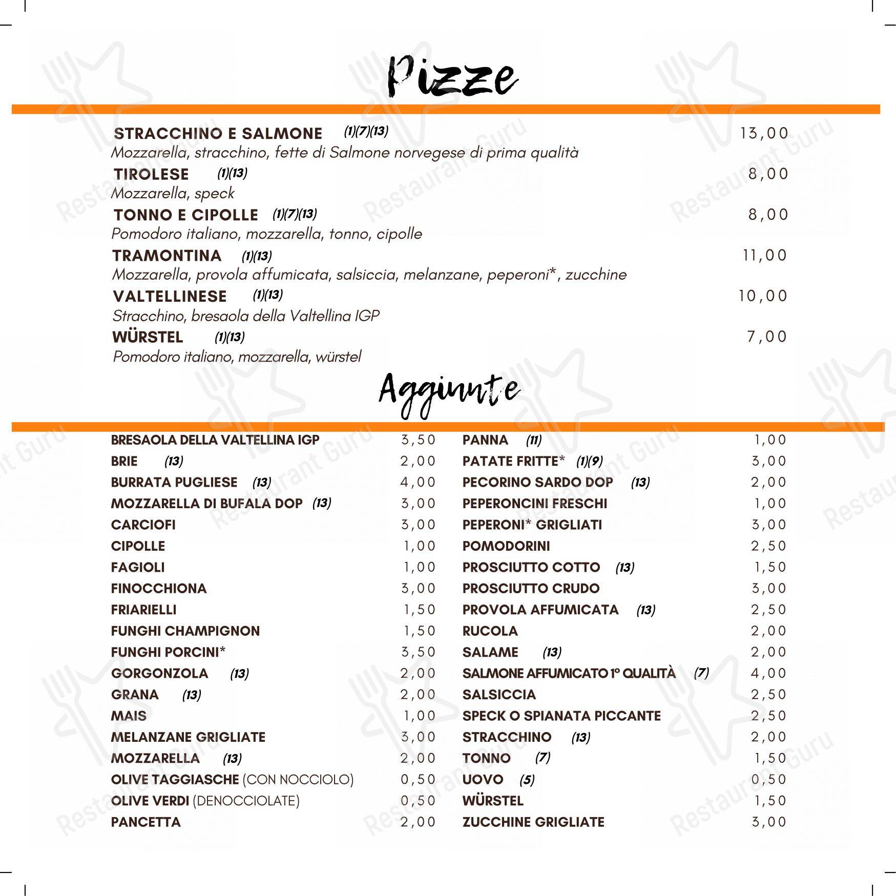 Menu per Pizzeria Ristorante Piedigrotta - Corso Torino in Genova