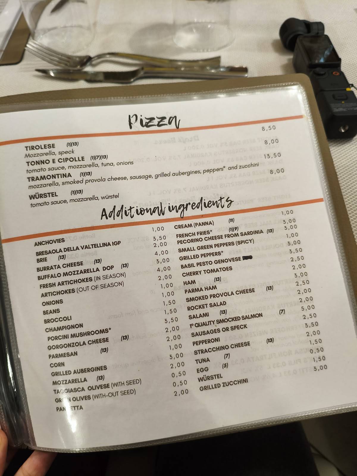 Menu di Pizzeria Ristorante Piedigrotta - Corso Torino 
