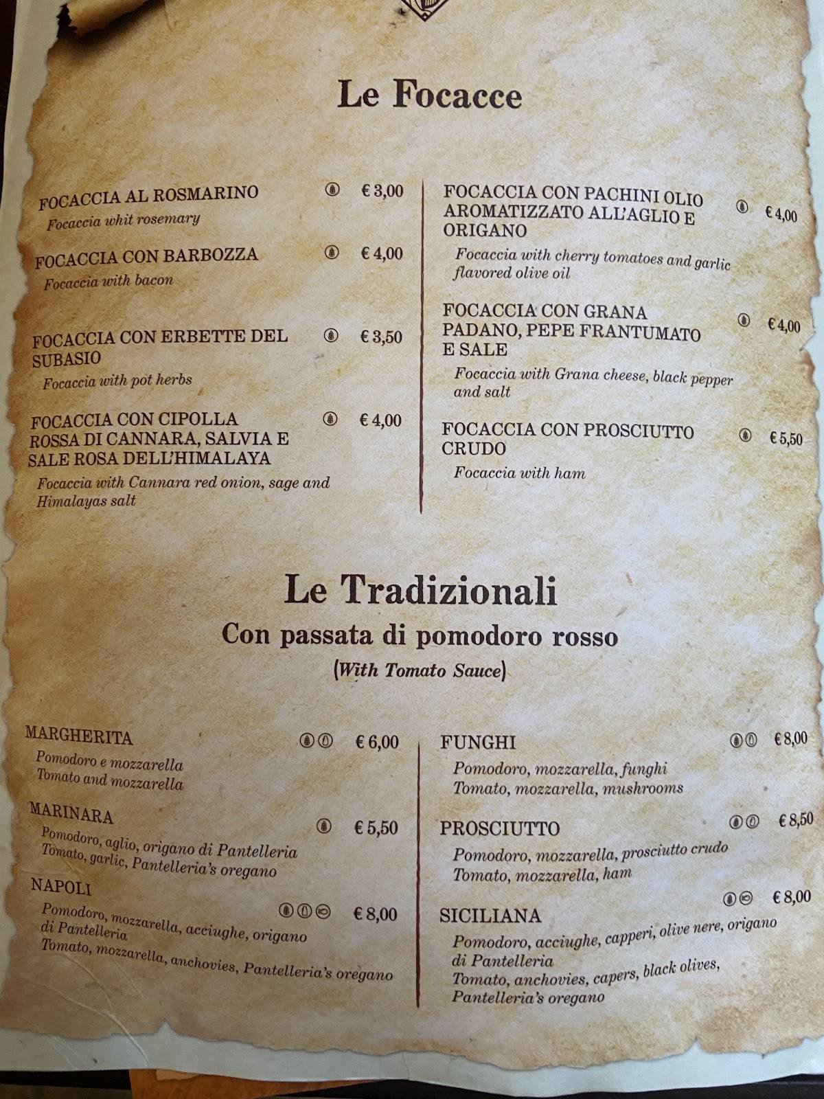 Menu di Ristorante Pizzeria Il Menestrello 