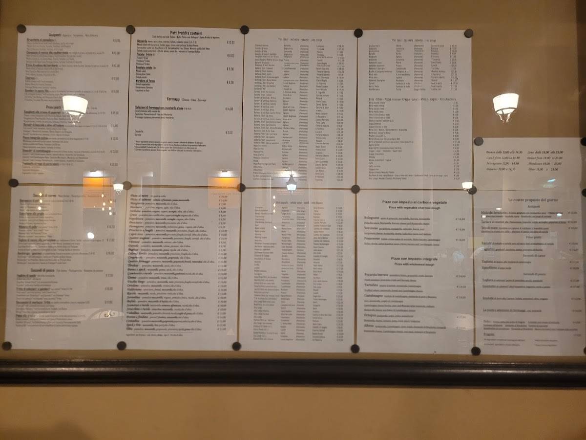 Menu di Pizzeria Ristorante Vecchio Borgo 