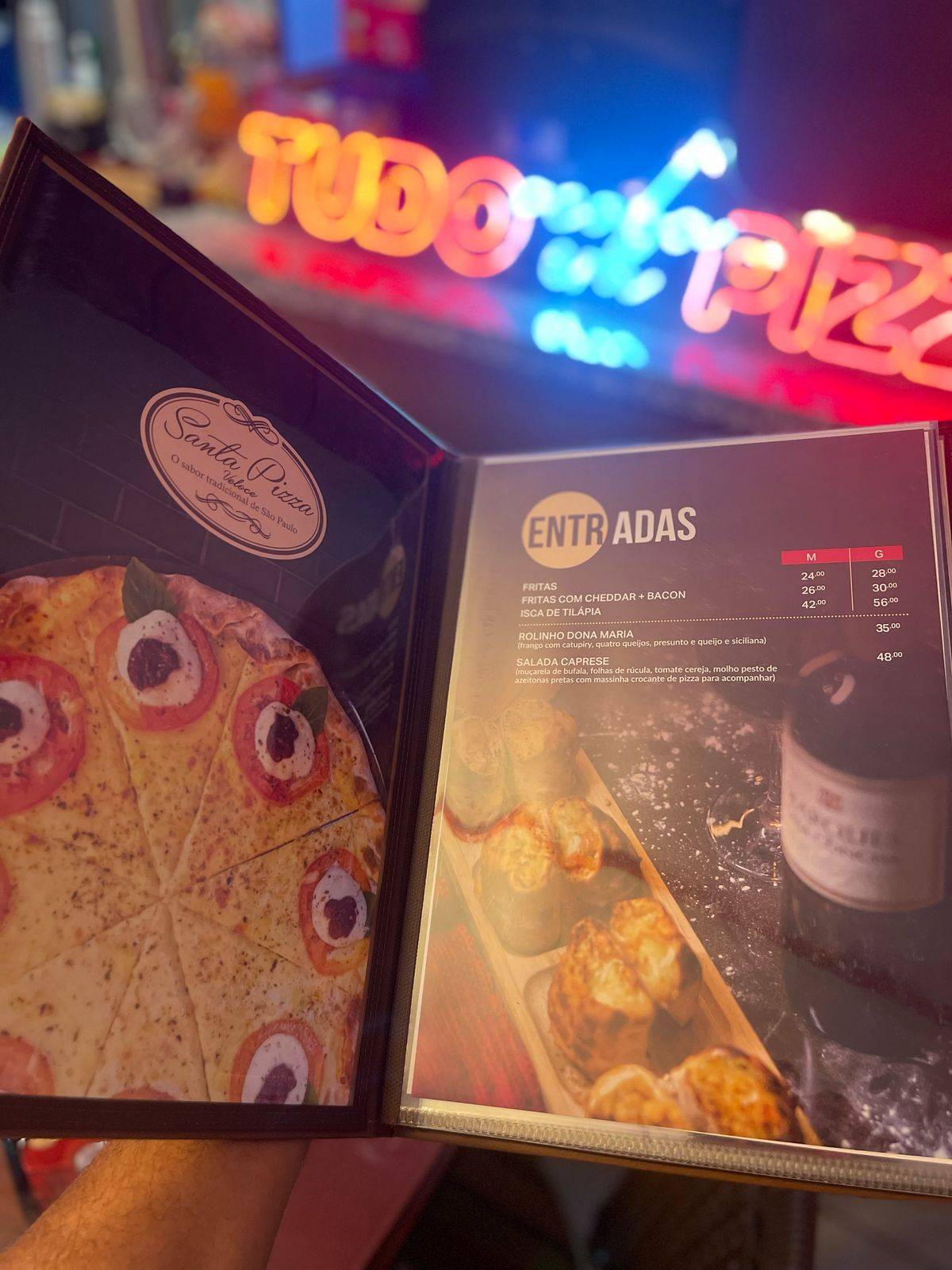Santa Pizza cardápio