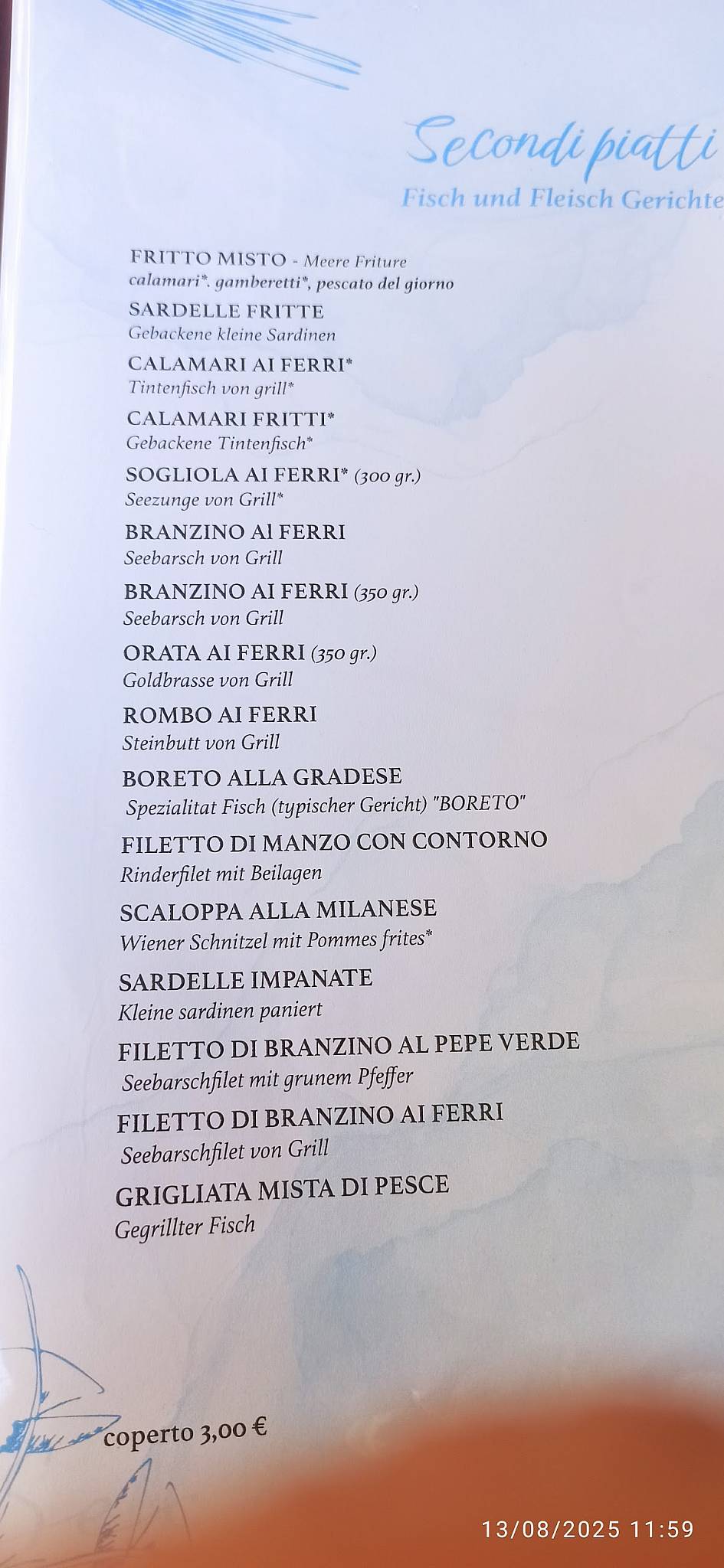 Menu di Savial 