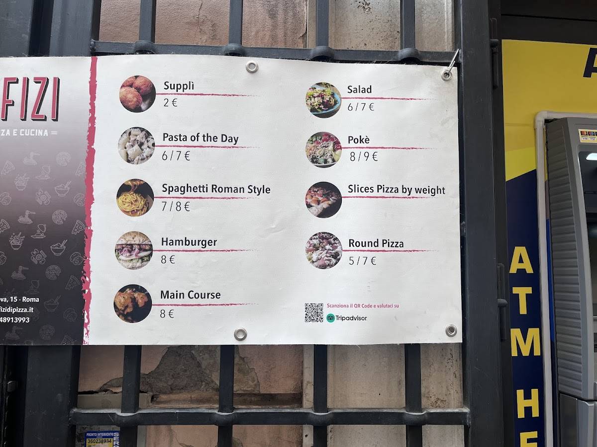 Menu di Sfizi di Pizza 