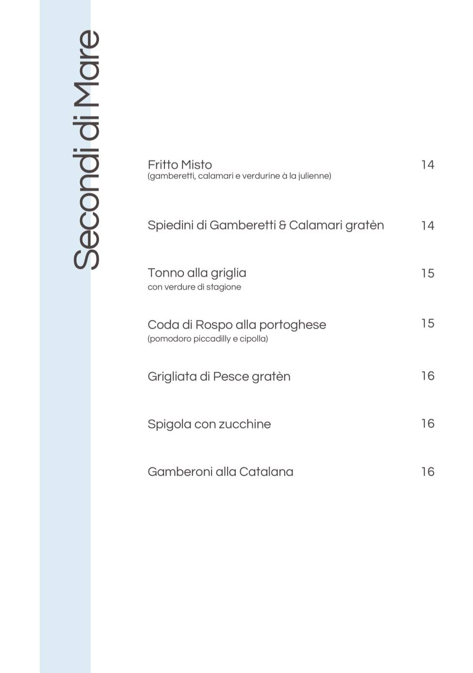 Menu di Violella 