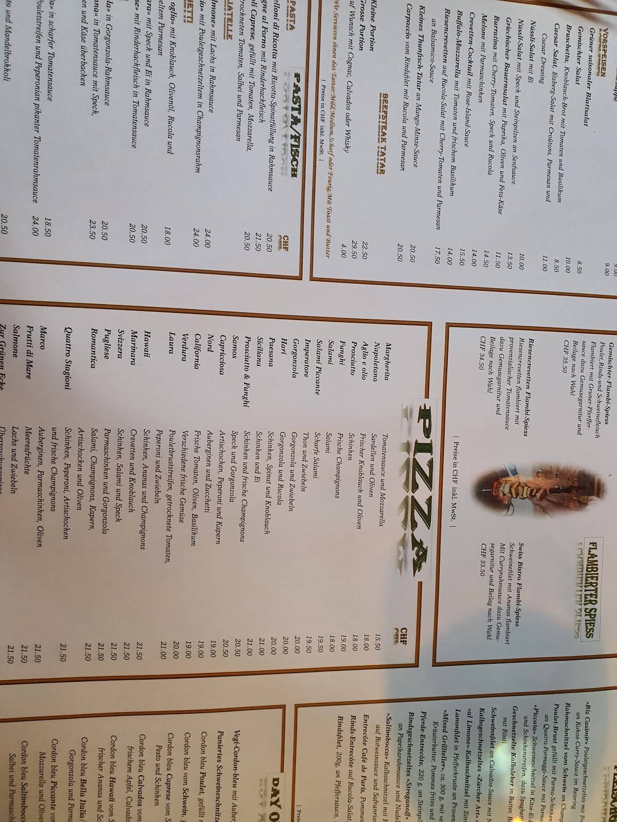 Menu di Zur Grünen Ecke 