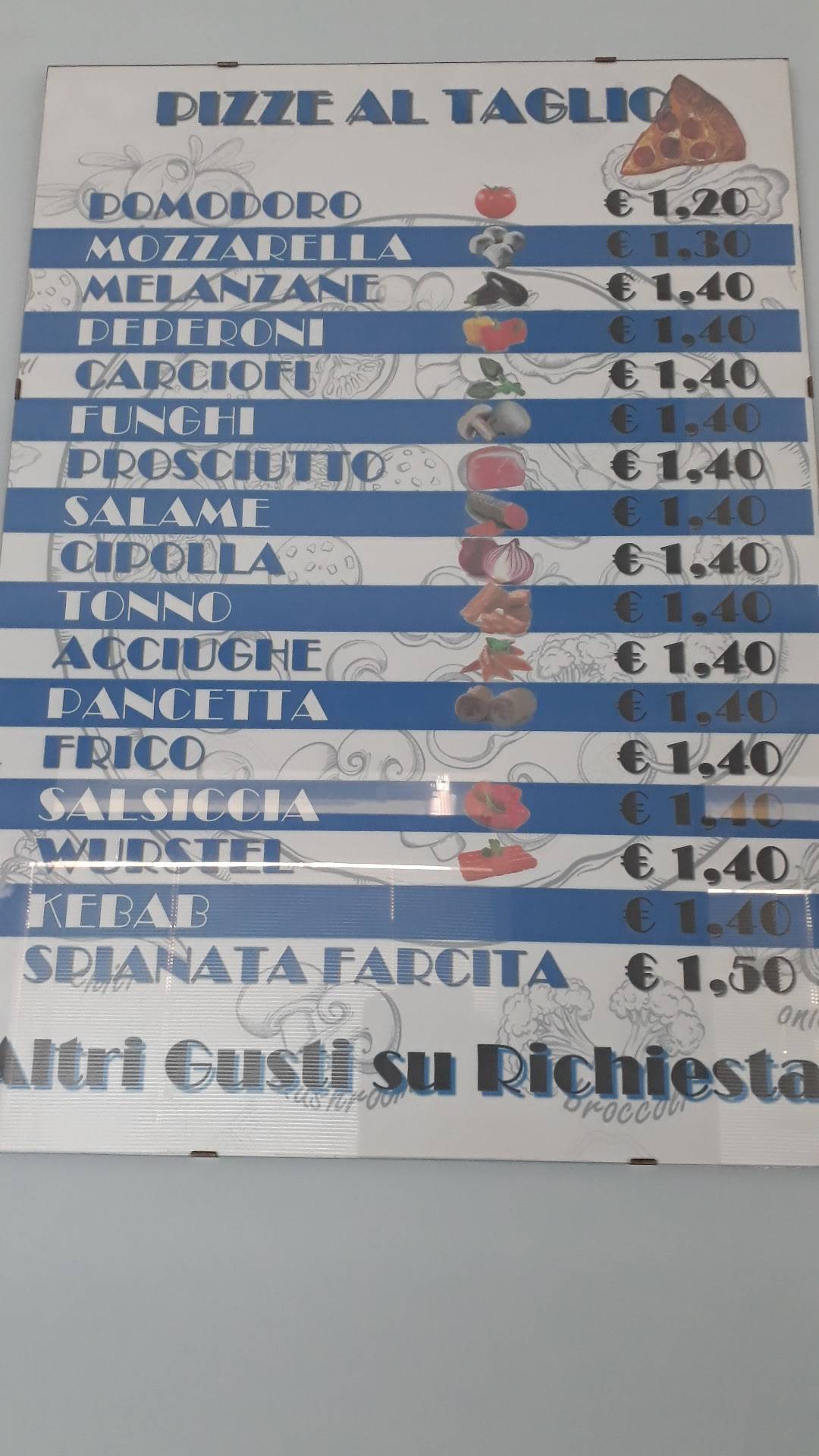 Menu di Pizzeria da Filippo 