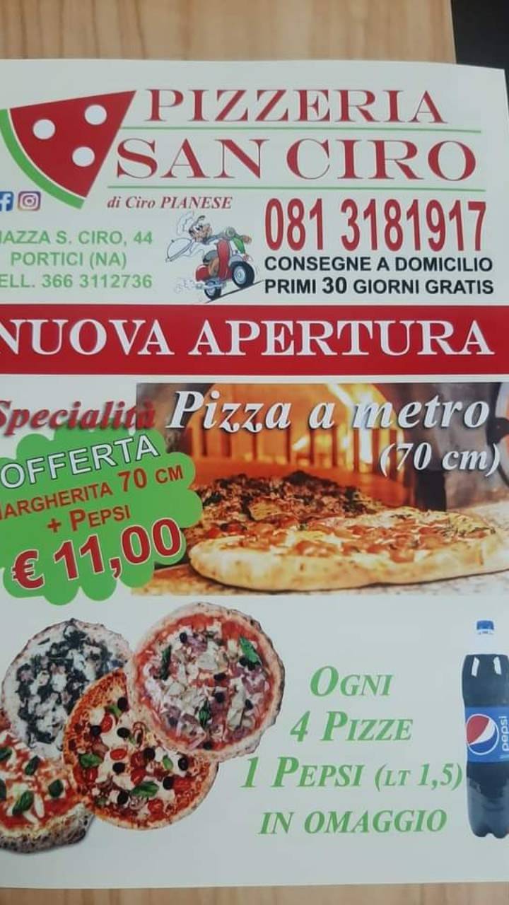 Menu di Pizzeria s.ciro 
