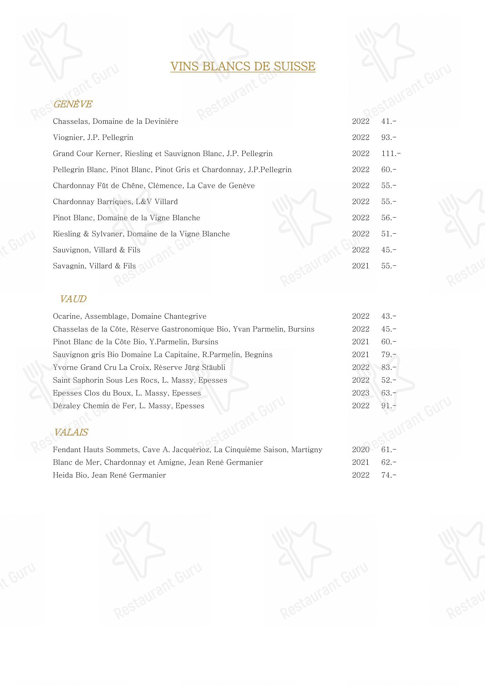 Menu di Planet Caviar - piatti e bevande