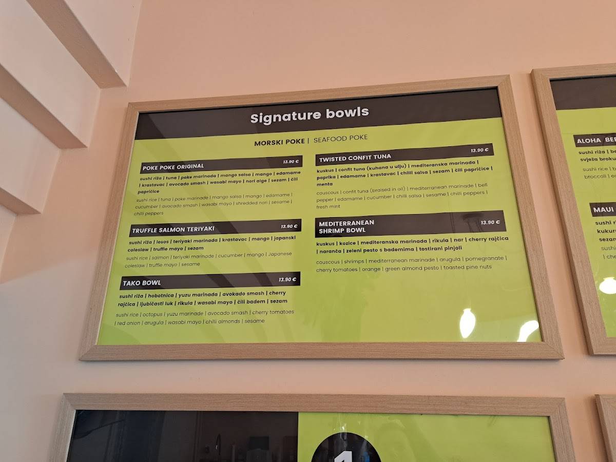 Menu di Poke Poke 