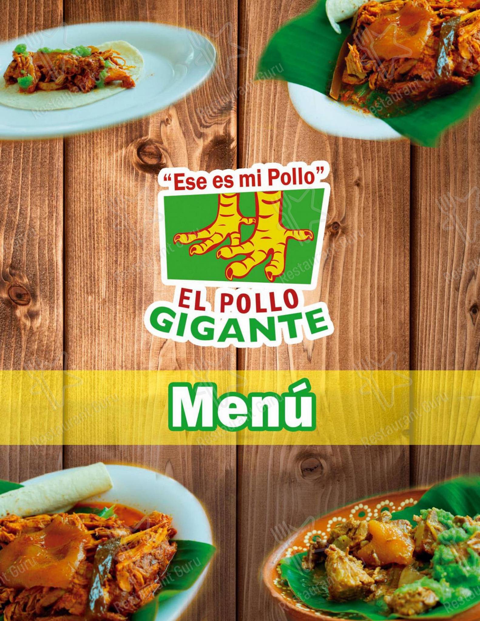 Carta del restaurante Pollo Gigante, Paraíso, ComalcalcoParaíso 319