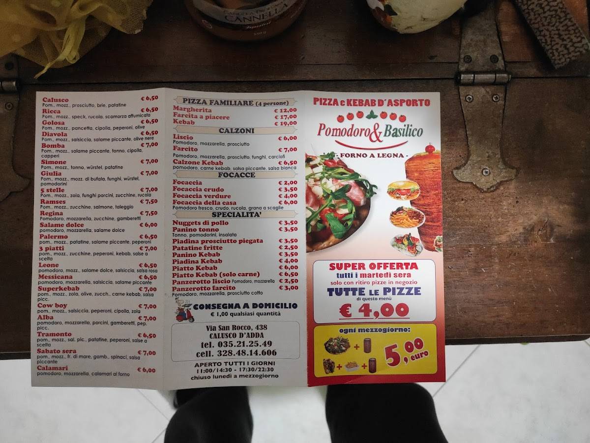 Menu di Pomodoro e Basilico 