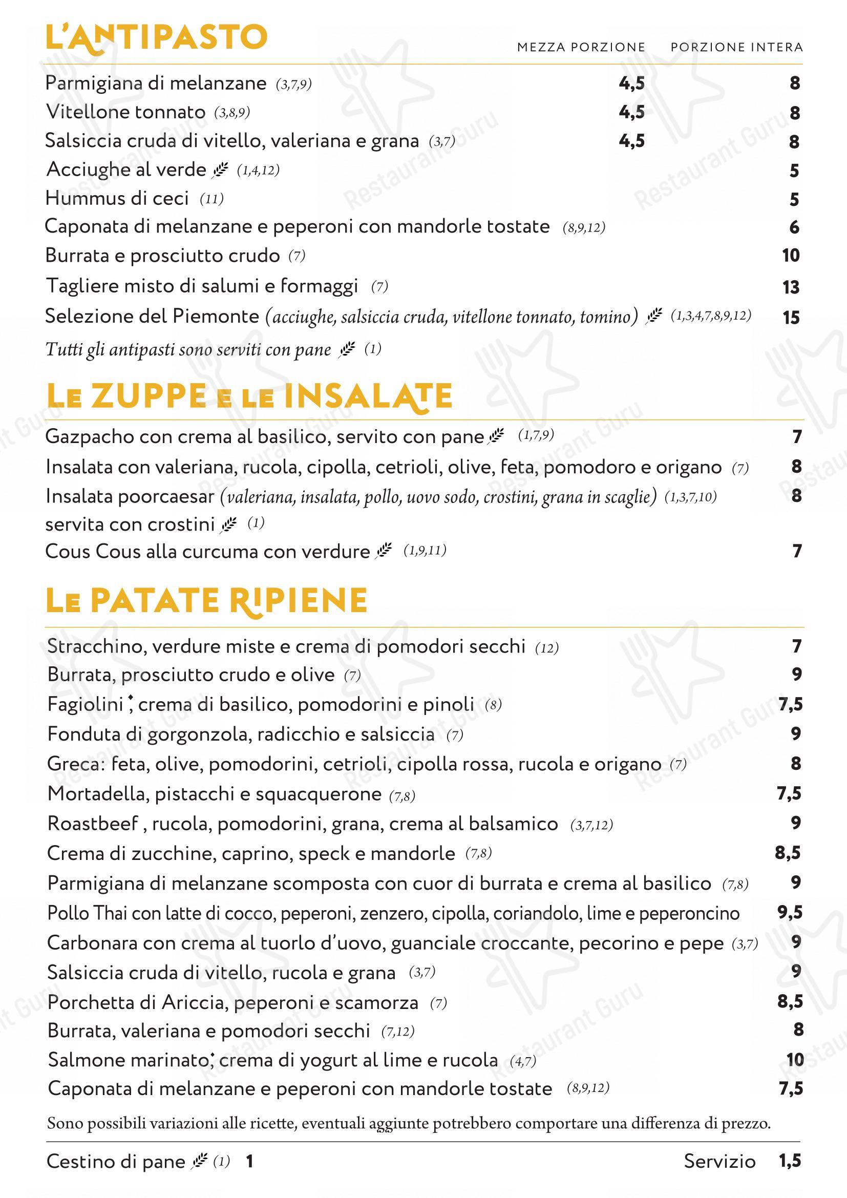 菜单 per Poormanger ristorante