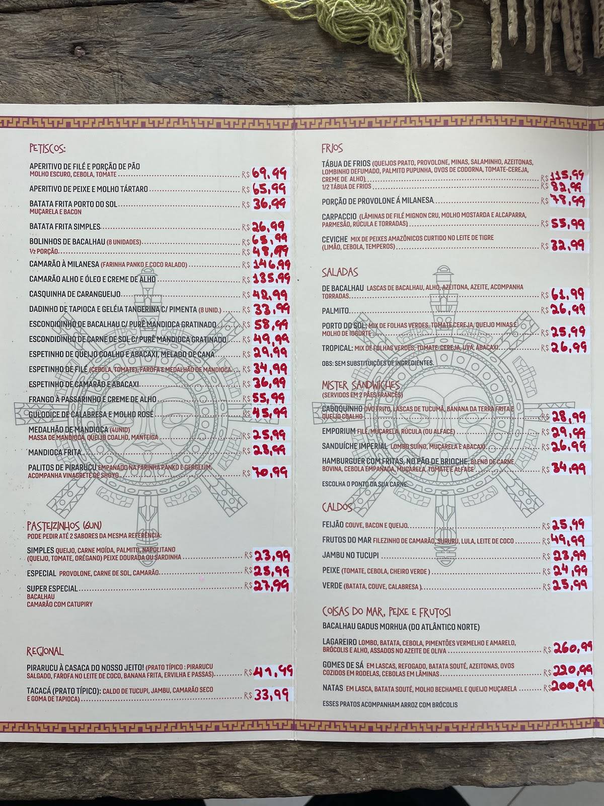 Porto do Sol - Gastronomia e Cultura cardápio