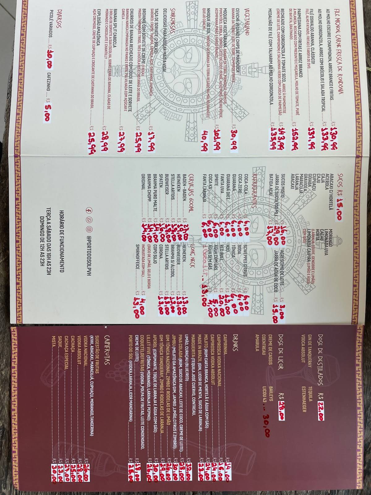 Porto do Sol - Gastronomia e Cultura cardápio