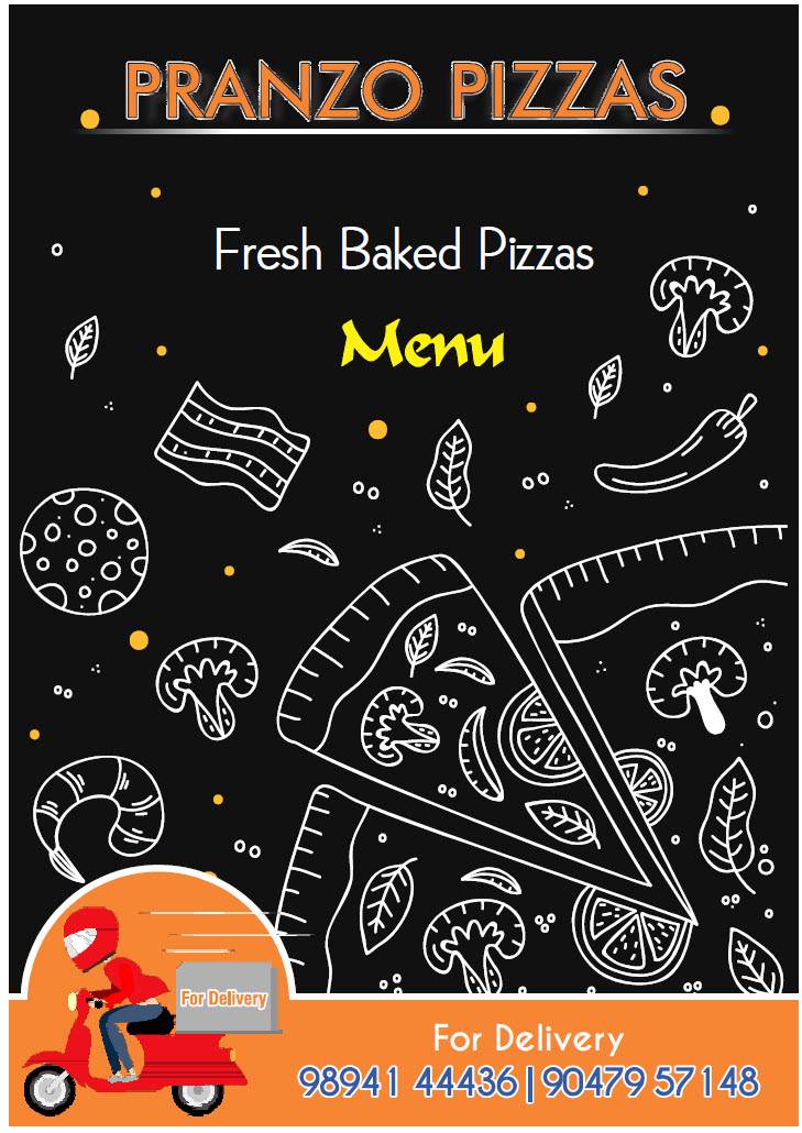 Pranzo Pizzas menu