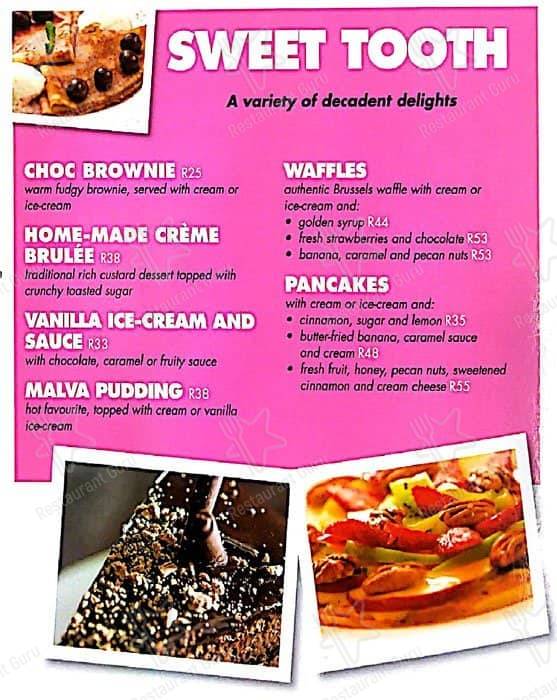 Menu at Coco Bistro Castle Walk restaurant, Pretoria, Castle Walk Centre