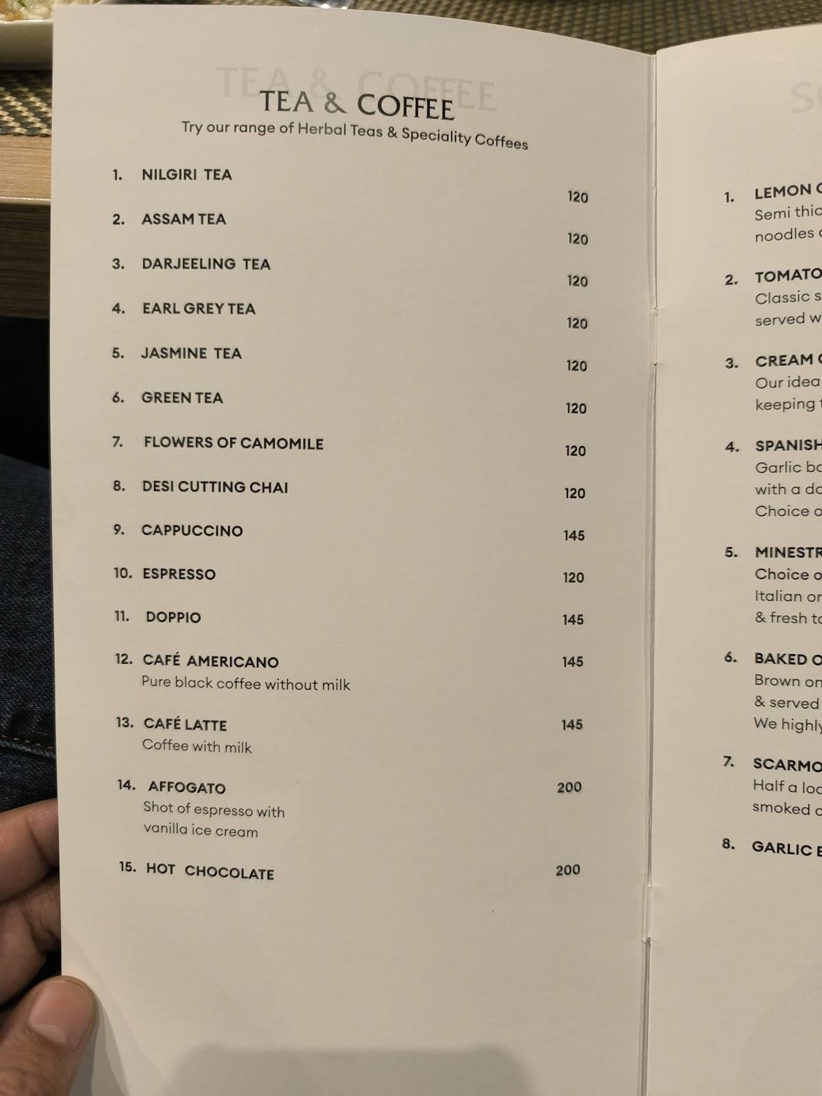 Prez Restaurant menu