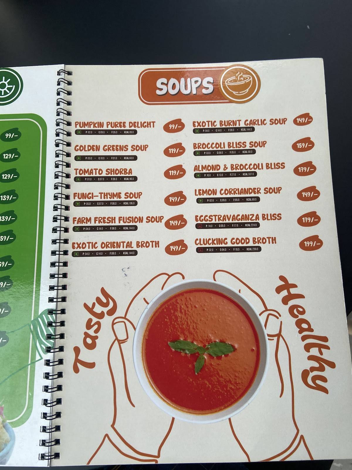 Procafe menu