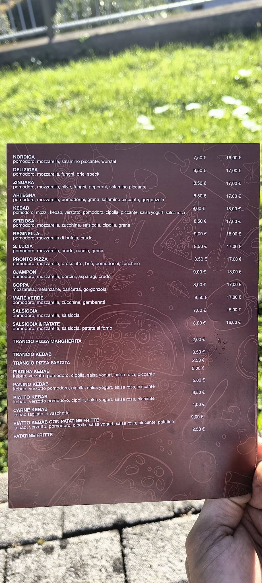 Menu di Pronto Pizza Gemona Alta 