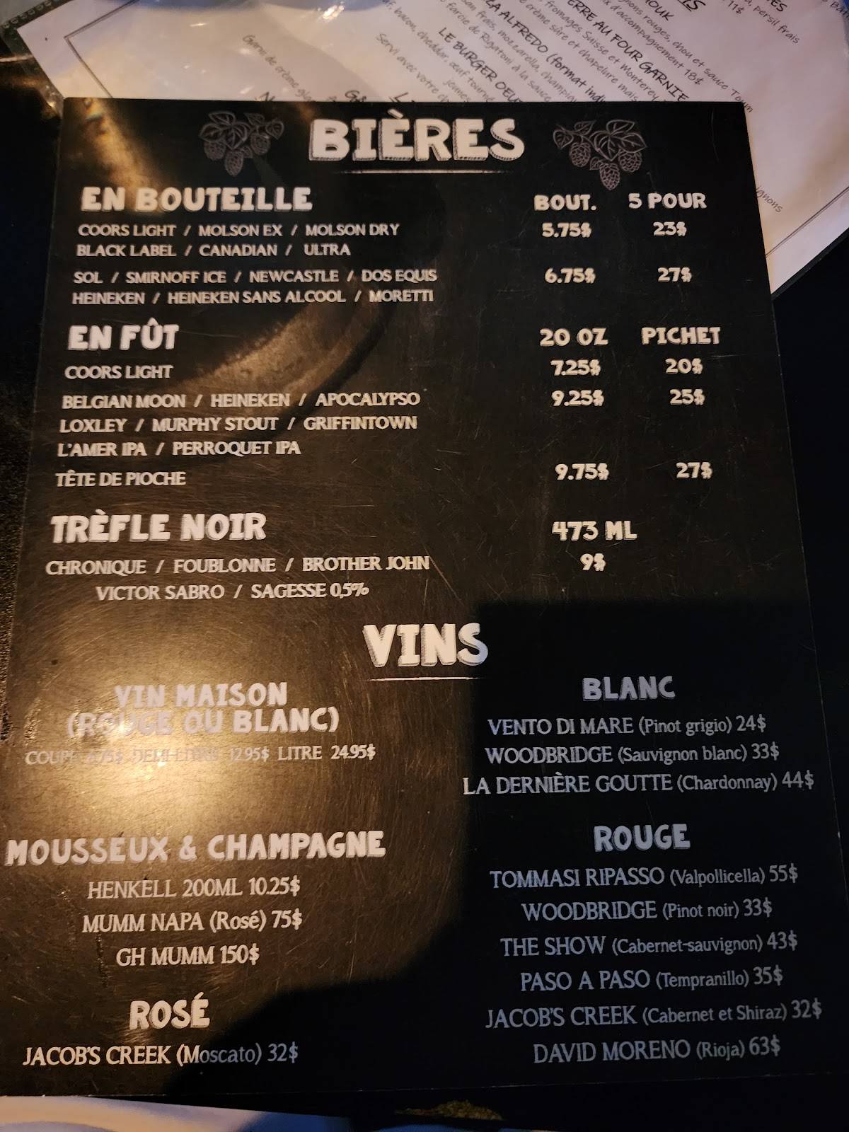 Menu de Pub Goût Gueule