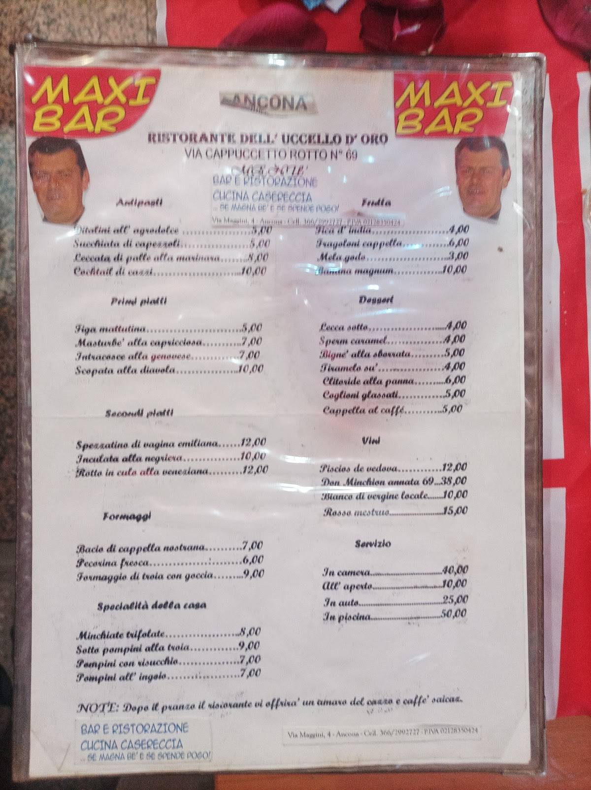 Menu di Pub Maxi Bar Trattoria 