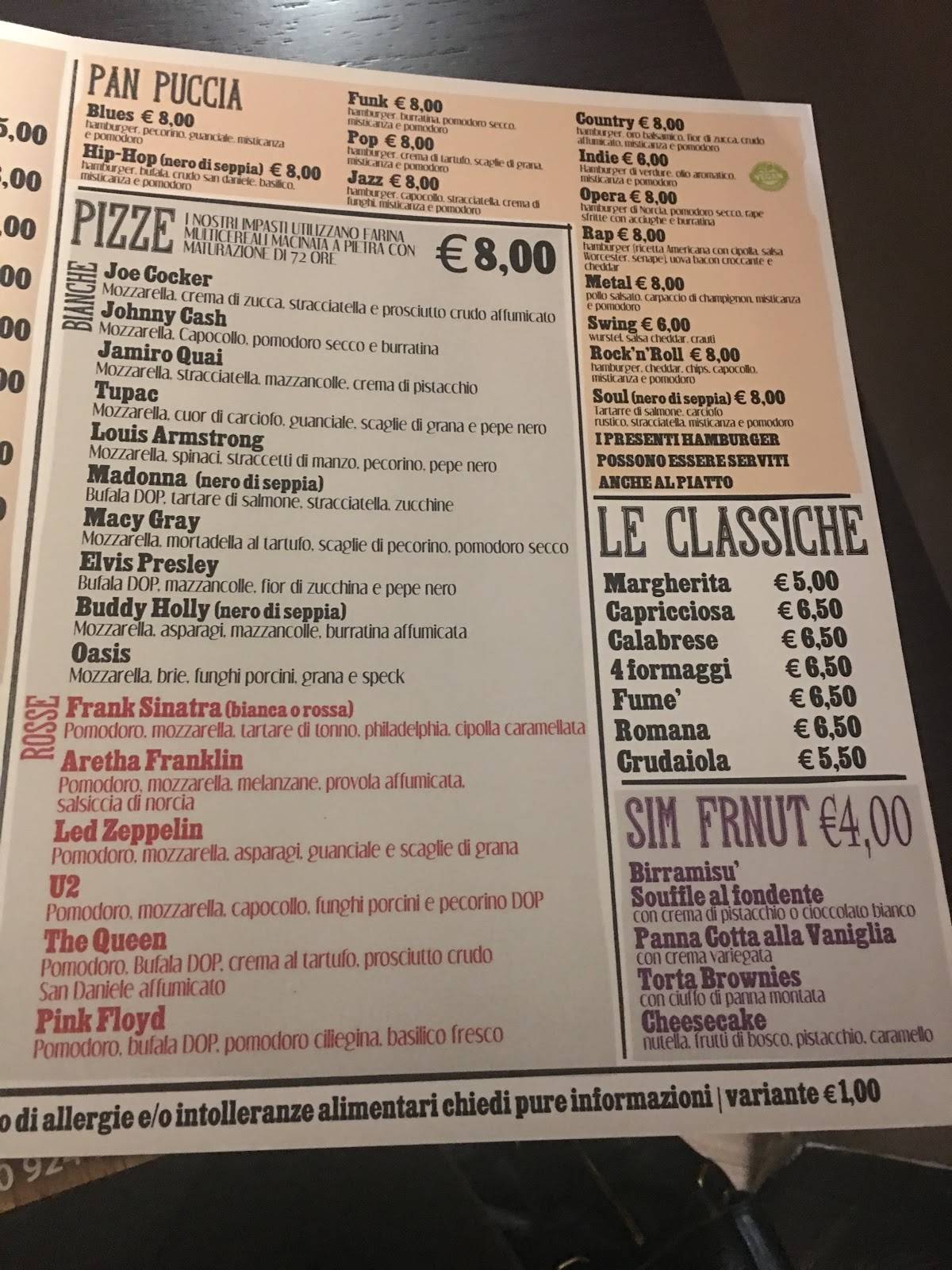 Menu di Birrbante 