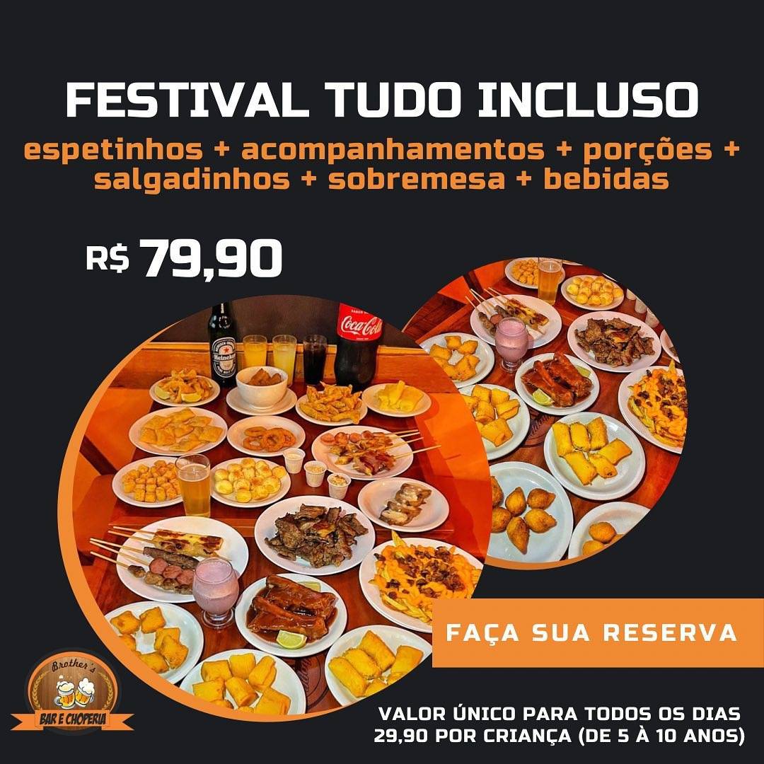 Brother's Espetaria Rodízio tudo incluso em Santos cardápio