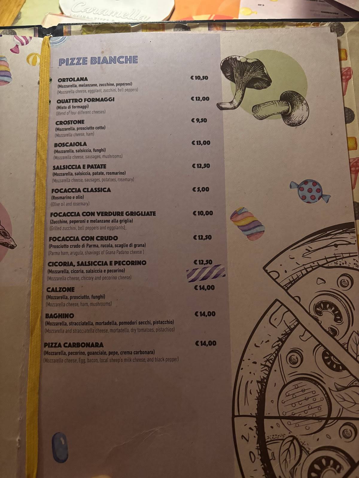 Menu di Caramella 