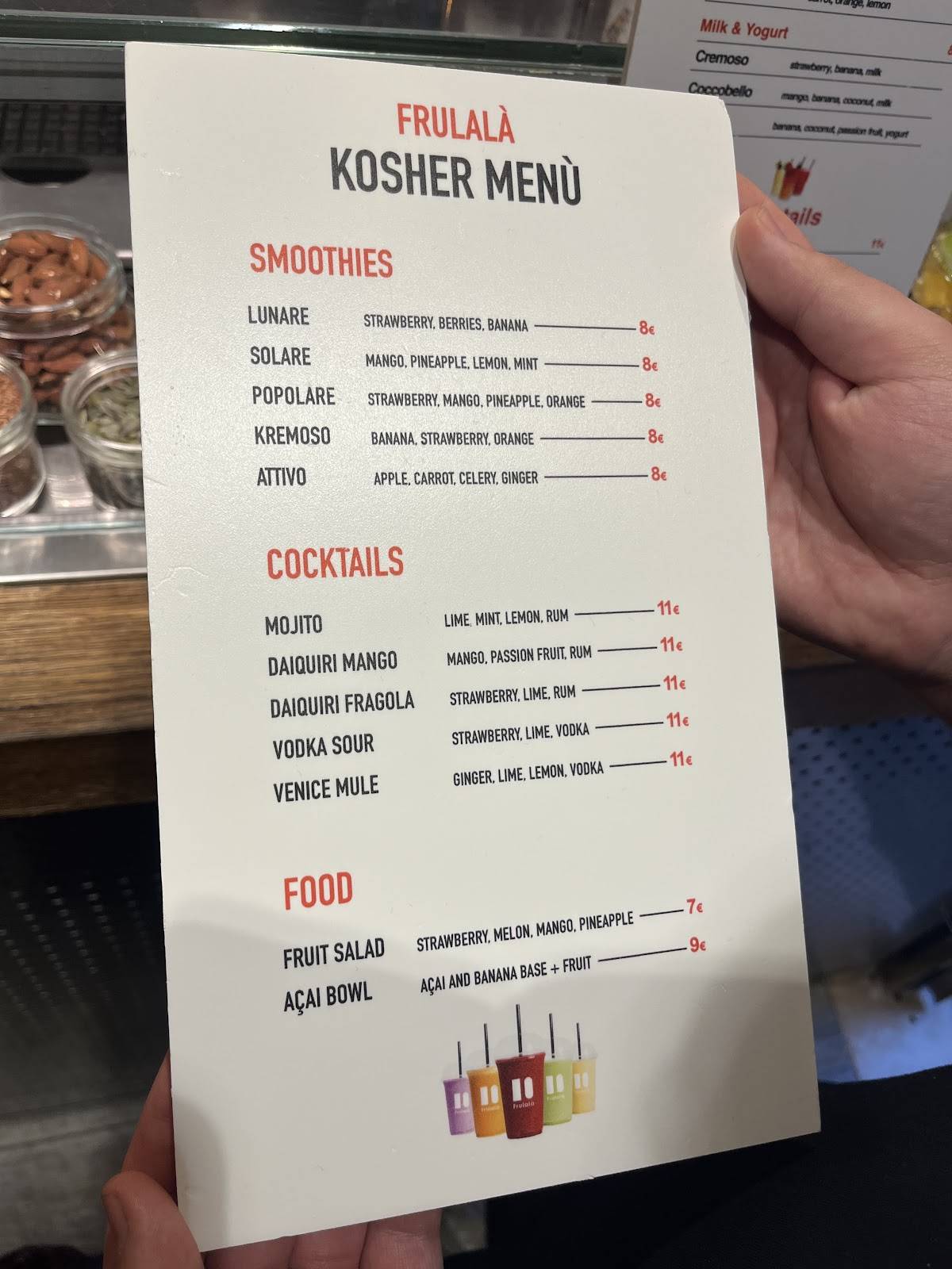 Menu di Frulalà 