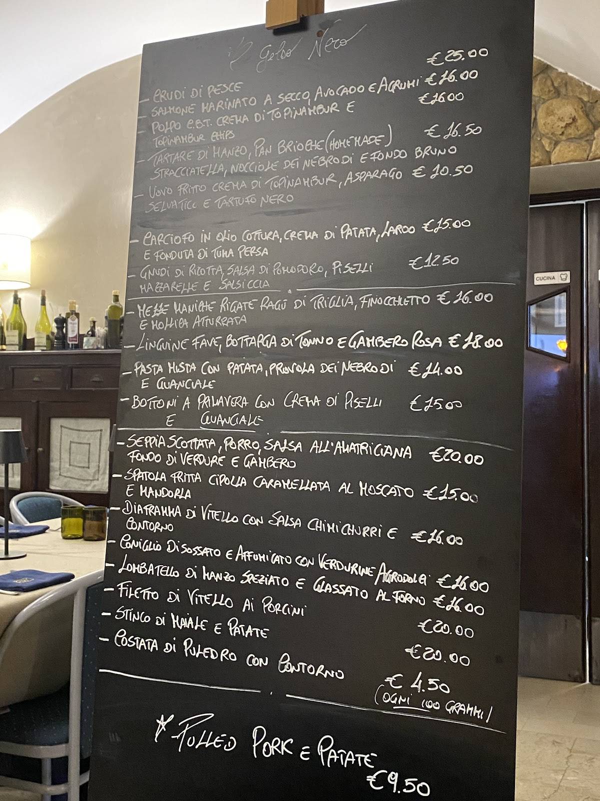 Menu di Il gelso nero 