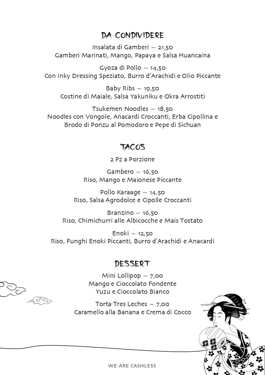 Menu di ISSEI Rooftop 
